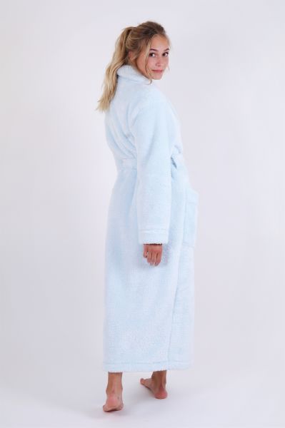 ALTA dlouhý dámský župan se šálovým límcem, Světle modrá, vel. XL, galerie